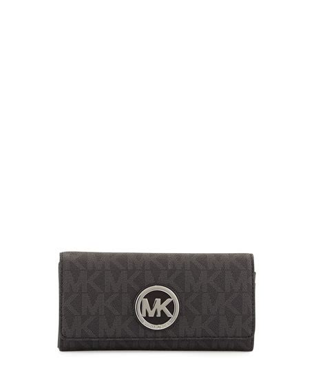 Michael Kors Fulton Leather Carryall Wallet, Black 